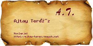 Ajtay Teréz névjegykártya