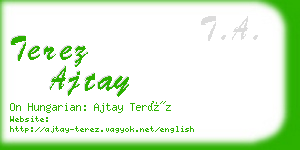 terez ajtay business card